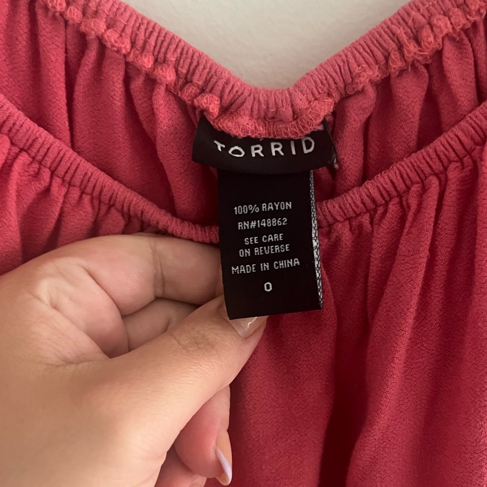 Torrid Pink Blouse Size 0 - Picture 2 of 3